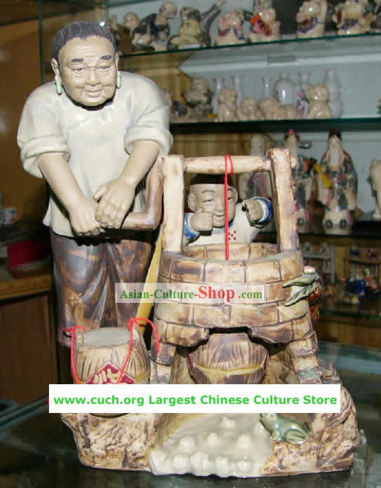 Mão chinês fez Shi Wan Amor Cerâmica Avó-