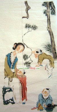 Chinese Traditional Painting-Mother Love