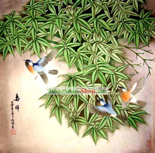 Chinese Wash Painting-Thrush