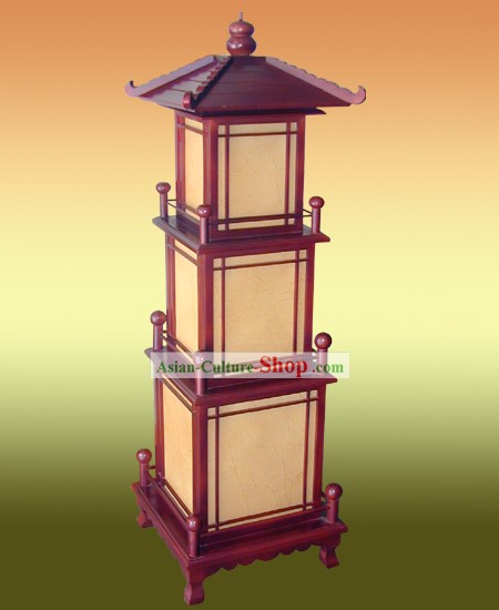 고유 중국어 앤티크 스타일 레이 펭 타워 모양 플로어 램프