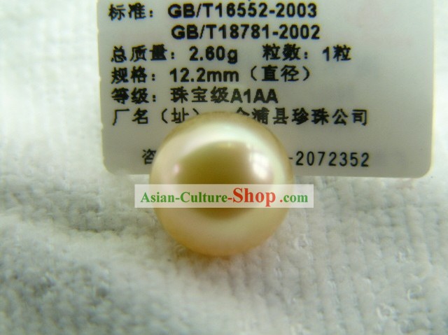 Rare naturelles Nobel Gold Pearl