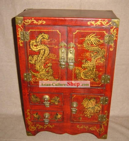 Ancient Wedding Dragon and Phoenix Cabinet