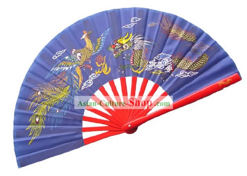 Chinese Dragon and Phoenix Professional Mu Lan Martial Arts Bamboo Fan