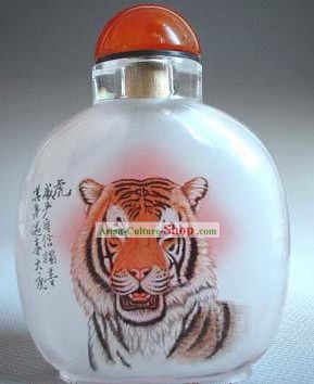 Snuff Bottles With Inside Painting Chinese Zodiac Series-Tiger