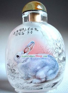 Garrafas Snuff Com Pintura Dentro do Zodíaco Chinês Series Rabbit-