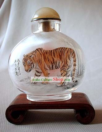 Snuff Bottles With Inside Painting Chinese Zodiac Series-Tiger1