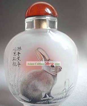 Garrafas Snuff Com Dentro Pintura Série Rabbit1 Zodíaco chinês