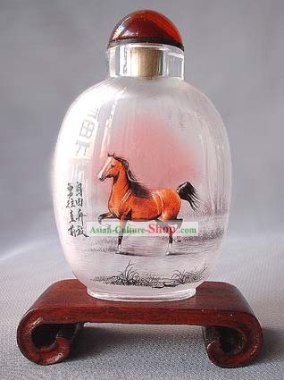 Garrafas Snuff Com Pintura Dentro do Zodíaco Chinês Series cavalo-1