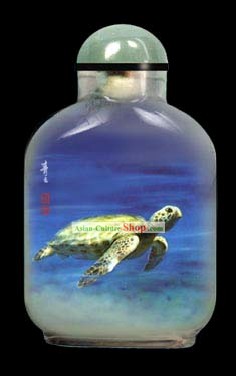 내부 중국어 동물 시리즈 - 거북이 그림을 스너프 병