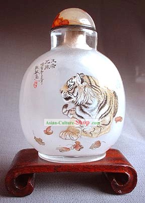 내부 중국어 동물 시리즈 - 타이거 킹 그림을 스너프 병