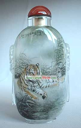 Garrafas Snuff Com Dentro Pintura Série Tiger animal chinês Rainha