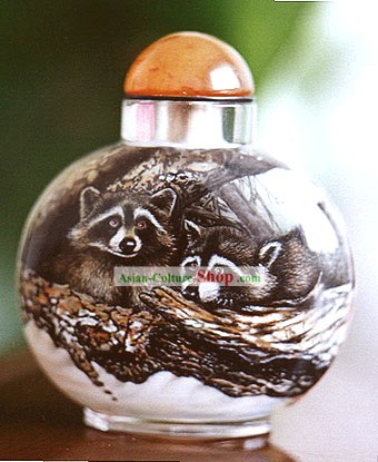 Garrafas Snuff Com Dentro Pintura Chinesa animal Series-Palm Civet