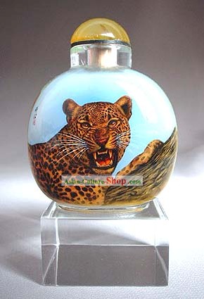 Garrafas Snuff Com Dentro Animal pintura chinesa Série Catamount