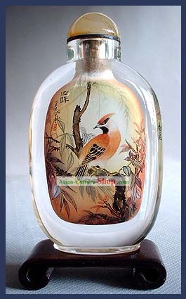 Snuff Bottles With Inside Painting Birds Series-Sunny Bird
