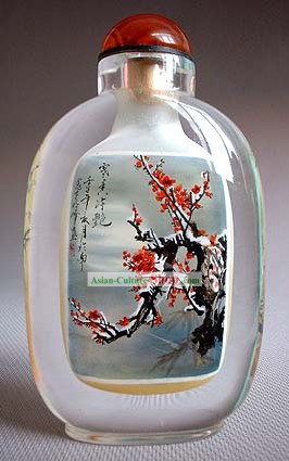 Garrafas Snuff Com Dentro da pintura da flor Series-Neve Plum Blossom