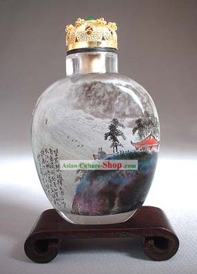 Snuff Bottles With Inside Painting Landscape Series-Facing the Long River