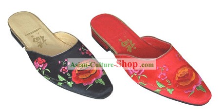 Chinese Classic Handmade Embroidery Baboosh-Flower