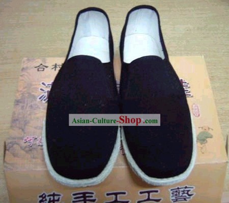 Mão chinês fez Shoes Black Folk