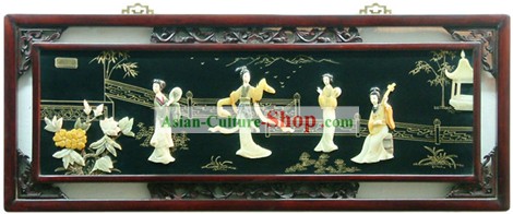 Palace Chinese Hanging laca Ware Espelho Ciclo de Música e das belezas