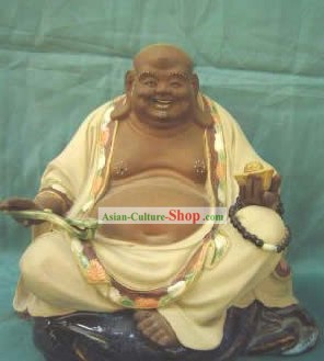 Chinese Porcelain Figurine/Statue from Shi Wan-Lucky Monk