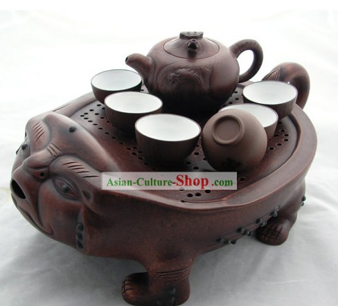 China cabeça do dragão Peixe Corpo Besta Placa Tea Set Kungfu