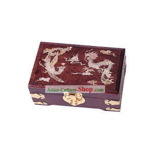 Box Chopsticks chineses e Jewel Caskets-Dragon e Phoenix Bless