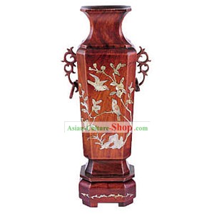 Chinese Palace Wood Handicraft Vase