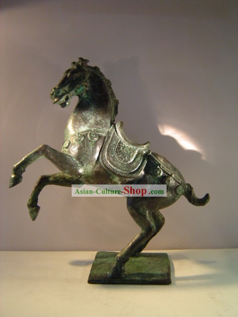 Chinoise classique Archaize statue de bronze-Tang Dynasty Cheval