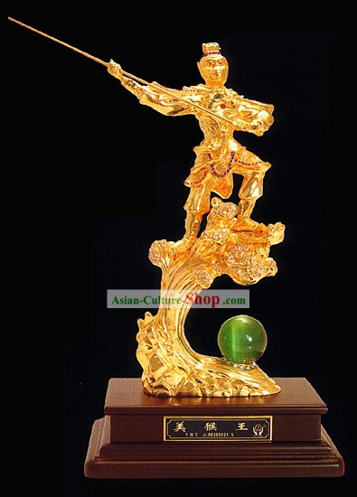 Chinese Classic Gold Statue Rei Macaco Beleza