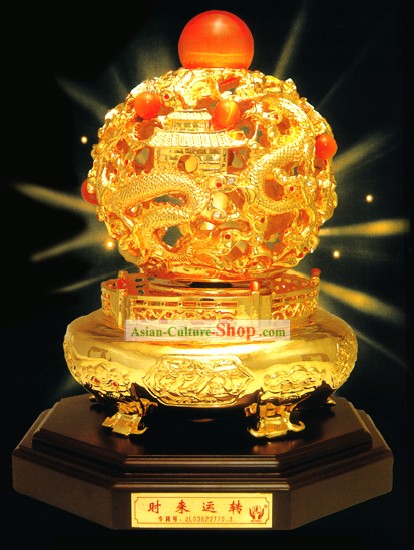 Chinese Classic Gold Dragons Lucky and Wealthy Ball