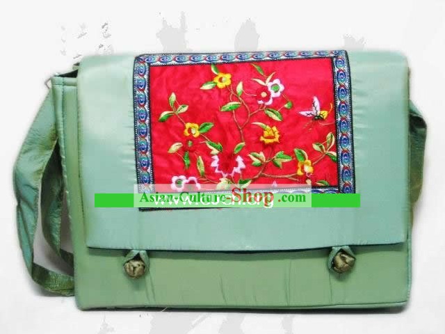 Bolsa chinesa de seda artesanal do bordado clássico