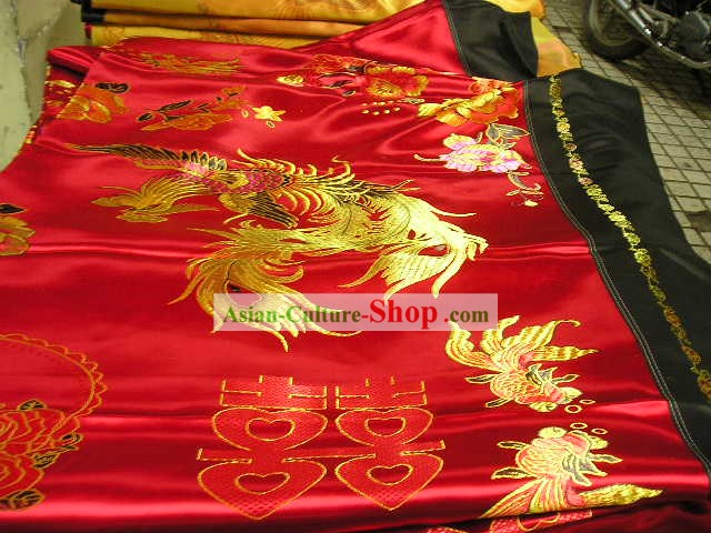 Hangzhou Silk with Double Happiness Pattern