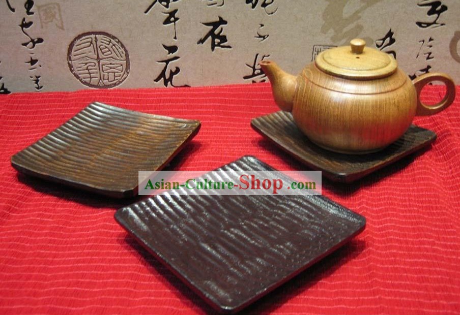 Chinese Hand Made Square Birch Wooden Tablemat