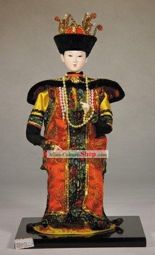 Handmade Peking Silk Figurine Doll - Chinese Empress of Qing Dynasty