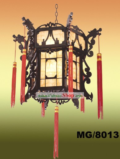 Feito à Mão Clássica Chinesa Antique Dragons Lanterna Teto Palace