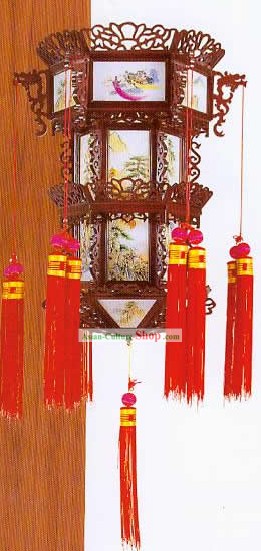 Hand Made Large Chinese Three Layers Dragon Palace Ceiling Lantern