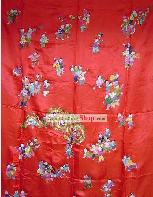 Chinese Classic Hand Embroidery Works-Hundreds of Children