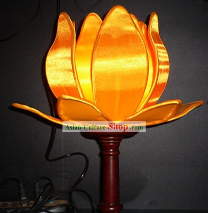 Chinese Hand Made Silk Palace Lotus Lamp (Lantern)