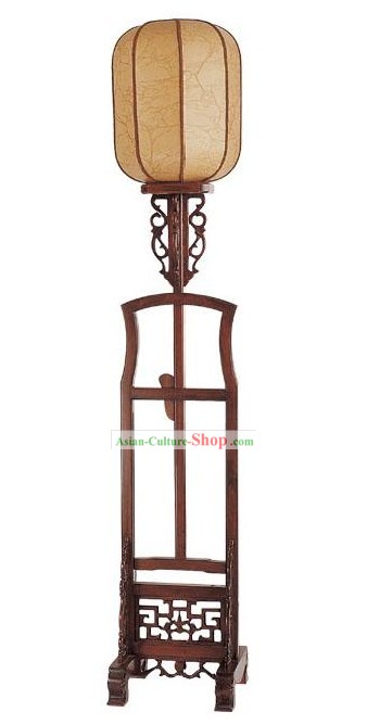 Chinês antigo Palácio Floor Lamp Wood (Lanterna)