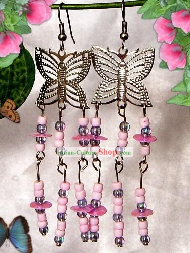 Indian Fashion Boucles d'oreilles Bohème-Butterfly Charme