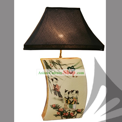 Chinese Classic Hand Made Ceramics Lamp-Joy of Children