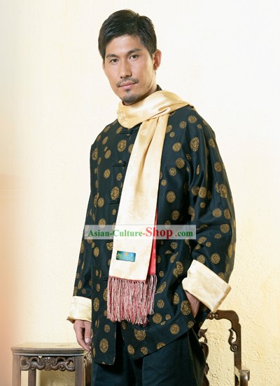 Chinese Classical Traditional Mandarin Blouse for Man-Hero