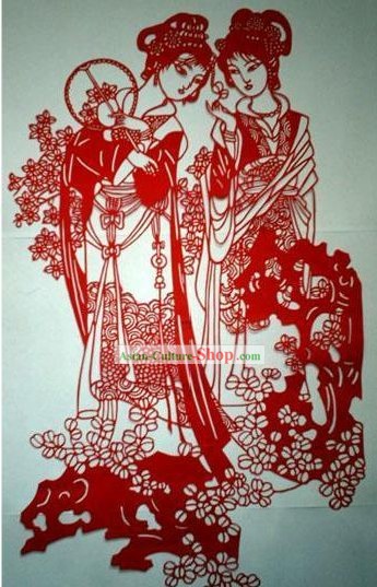 Chinese Large Paper Cuts Classics-The Portrait of Ladies in Palace