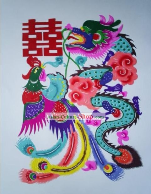 Chinese Paper Cuts Classics-Chinês Pieces Lobster No topo Verdes Alho