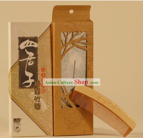 Chinese Carpenter Tan 100 Percent Natural Wooden Combs-Chrysanthemum(Man of Honour)