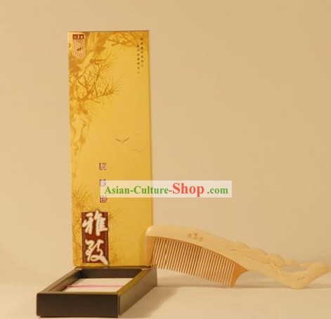 Chinese Carpenter Tan 100 Percent Natural Wooden Combs-Pine