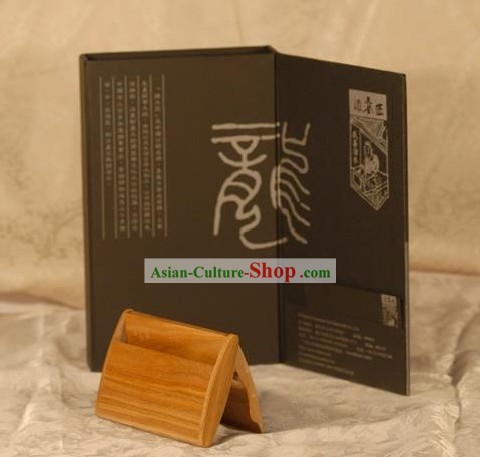 Chinese Carpenter Tan 100 Percent Hand Made Wooden Cardcase