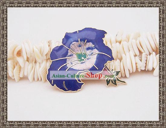 Chinese Cloisonne Brosche-Morning Glory