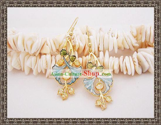 Boucles d'oreilles de style chinois antique Mandarin