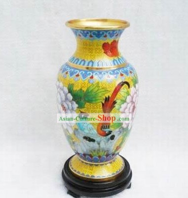 Chinoise Cloisonné Goldfish Bowl-Bird King